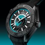 Omega Seamaster Planet Ocean 600M 45.5 mm Mens Watch Black Ceramic on Rubber Strap Blue Replica