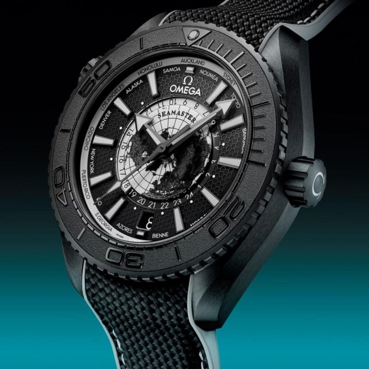 Omega Seamaster Planet Ocean 600M 45.5 mm Mens Watch Black Ceramic on Rubber Strap Replica