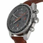 Omega Speedmaster Chronograph Stainless Steel with Brown Leather Watch Replica