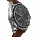 Omega Speedmaster Chronograph Stainless Steel with Brown Leather Watch Replica