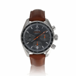 Omega Speedmaster Chronograph Stainless Steel with Brown Leather Watch Replica