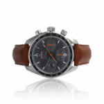 Omega Speedmaster Chronograph Stainless Steel with Brown Leather Watch Replica