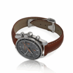 Omega Speedmaster Chronograph Stainless Steel with Brown Leather Watch Replica