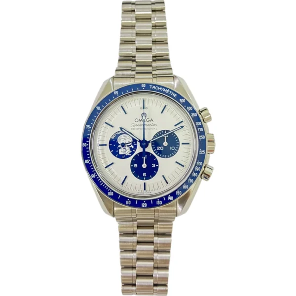Omega Speedmaster Moon Phase Chronograph Stainless Steel With Brown Leather Watch Replica