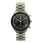 Omega Speedmaster Reduced Chronograph Stainless Steel Watch Black Dial Replica
