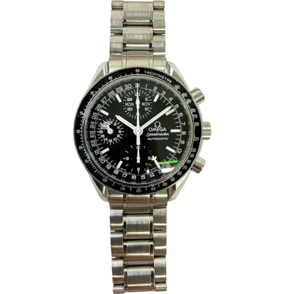 Omega Speedmaster Day-Date Chronograph Stainless Steel Watch Black Dial Replica