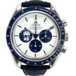 Omega Speedmaster Stainless Steel with Blue Fabric and Silver Index Dial Replica