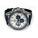 Omega Speedmaster Stainless Steel with Blue Fabric and Silver Index Dial Replica