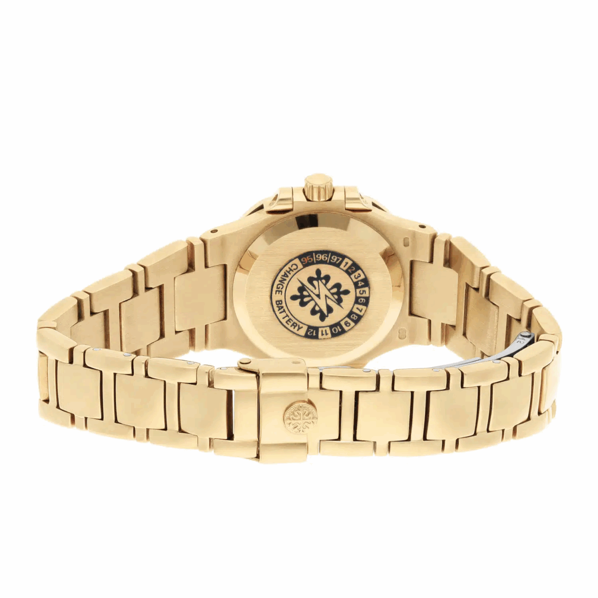 Patek Philippe Nautilus 18K Yellow Gold and Diamonds 28mm Quartz Watch Replica