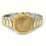 Patek Philippe Nautilus 25mm Stainless Steel & Yellow Gold Watch Champagne Index Dial Replica