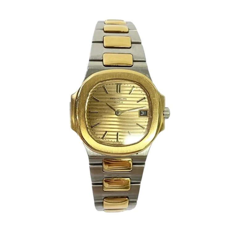 Patek Philippe Nautilus 25mm Stainless Steel & Yellow Gold Watch Champagne Index Dial Replica