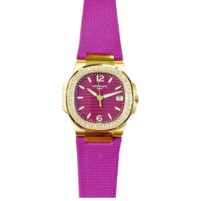 Patek Philippe Nautilus 32mm Rose Gold with Purple Dial Watch Replica