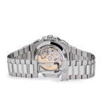 Patek Philippe Nautilus 40th Anniversary Chronograph White Gold Blue Diamond Dial Replica