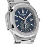 Patek Philippe Nautilus '40th Anniversary' Chronograph White Gold Blue Diamond Dial Replica