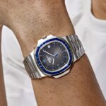 Patek Philippe Nautilus Platinum Blue Sapphire Replica