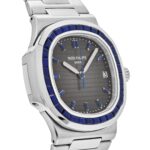 Patek Philippe Nautilus Platinum Blue Sapphire Replica