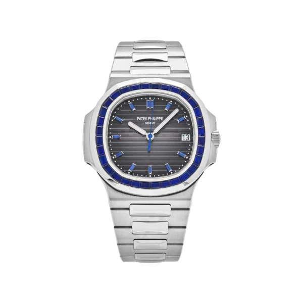Patek Philippe Nautilus Platinum Blue Sapphire Replica