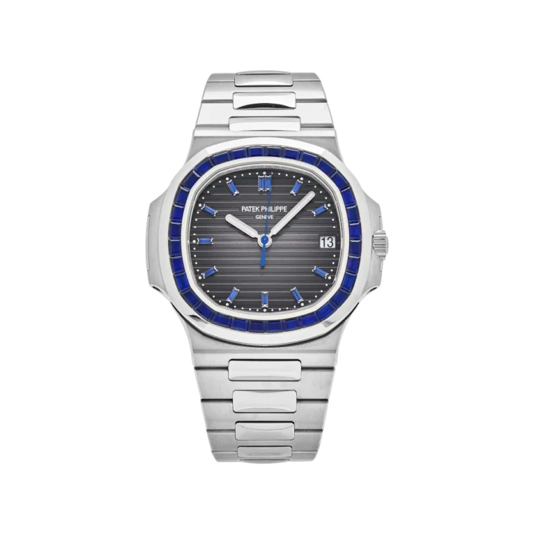 Patek Philippe Nautilus Platinum Blue Sapphire Replica