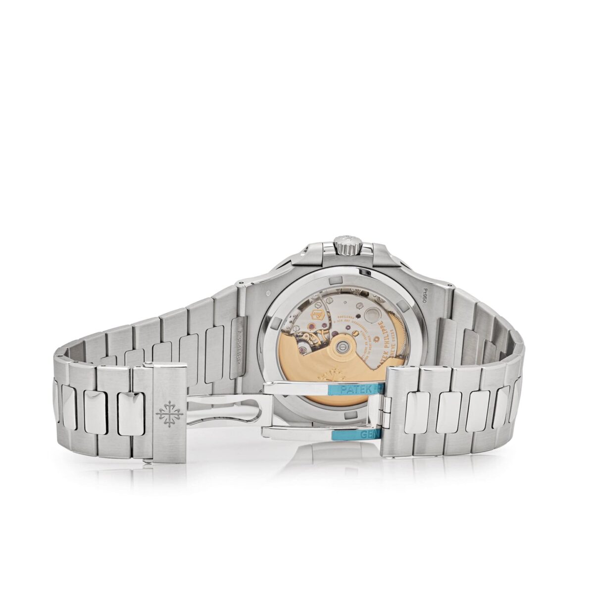 Patek Philippe Nautilus Platinum Grey Dial Ruby Bezel Replica