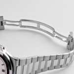 Patek Philippe Nautilus Platinum White Dial Ruby Bezel Replica