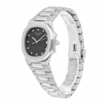 Patek Philippe Nautilus Quartz 33mm Black Dial Stainless Steel Watch Box and Papers Replica