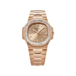 Patek Philippe Nautilus Rose Gold Diamond Bezel Replica