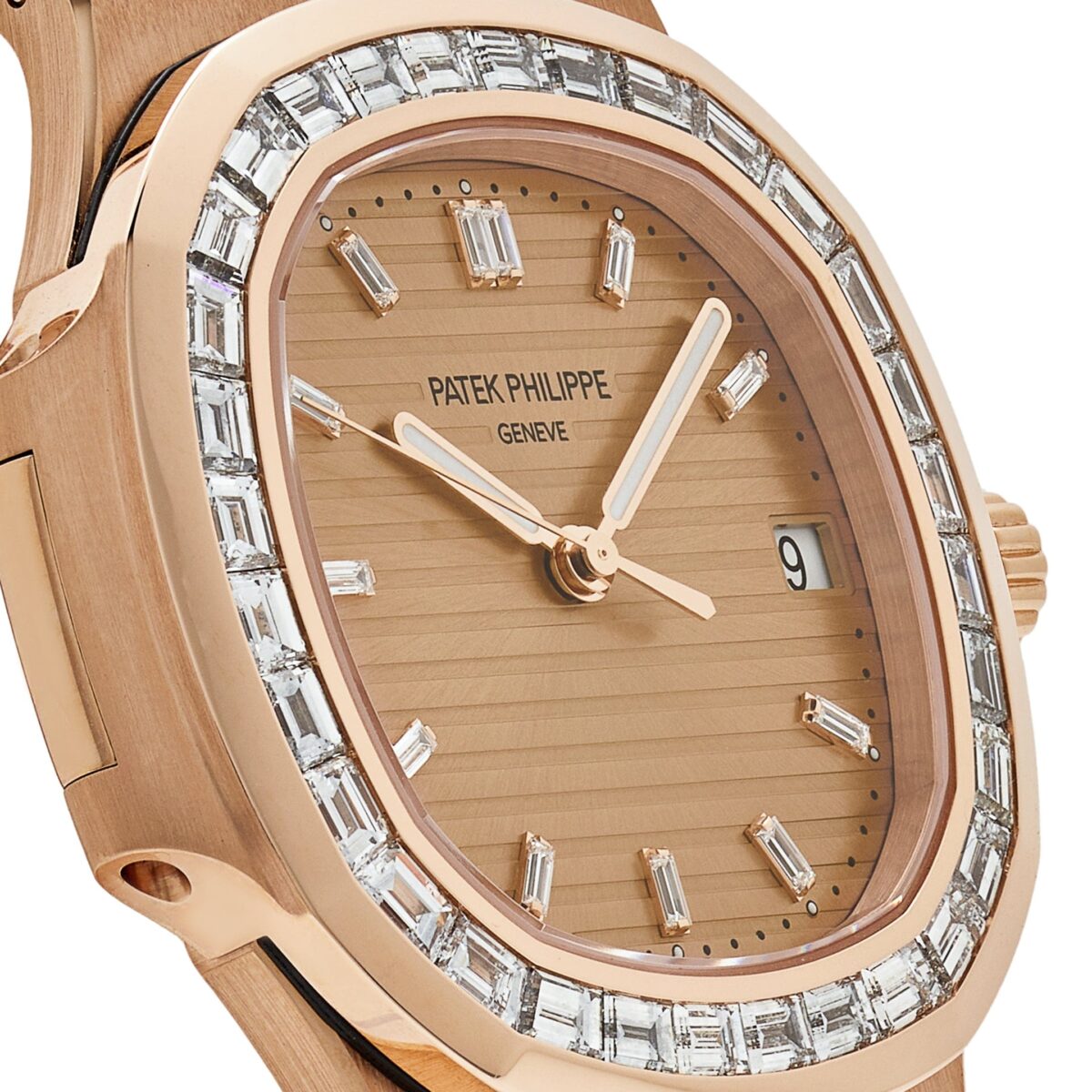 Patek Philippe Nautilus Rose Gold Diamond Bezel Replica