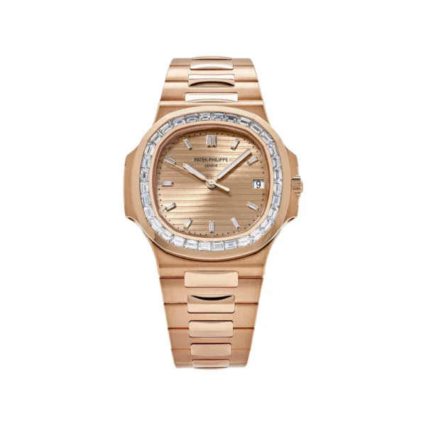 Patek Philippe Nautilus Rose Gold Diamond Bezel Replica