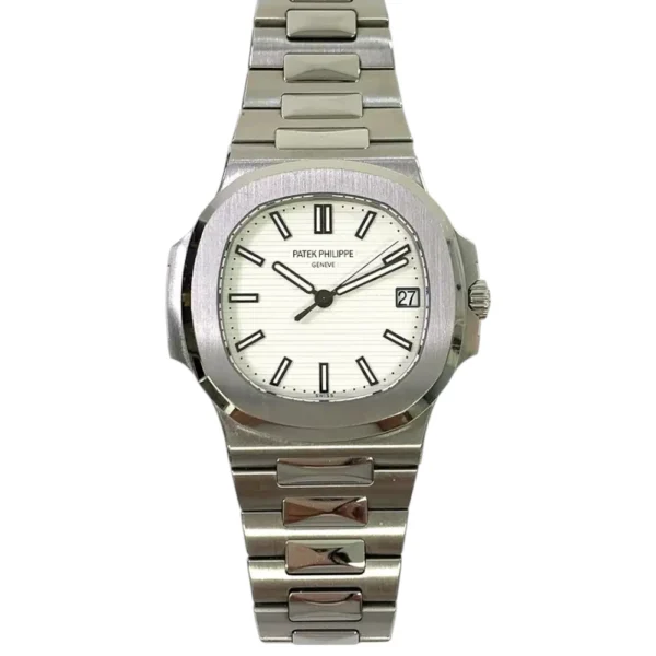 Patek Philippe Nautilus Stainless Steel Watch White Dial Replica