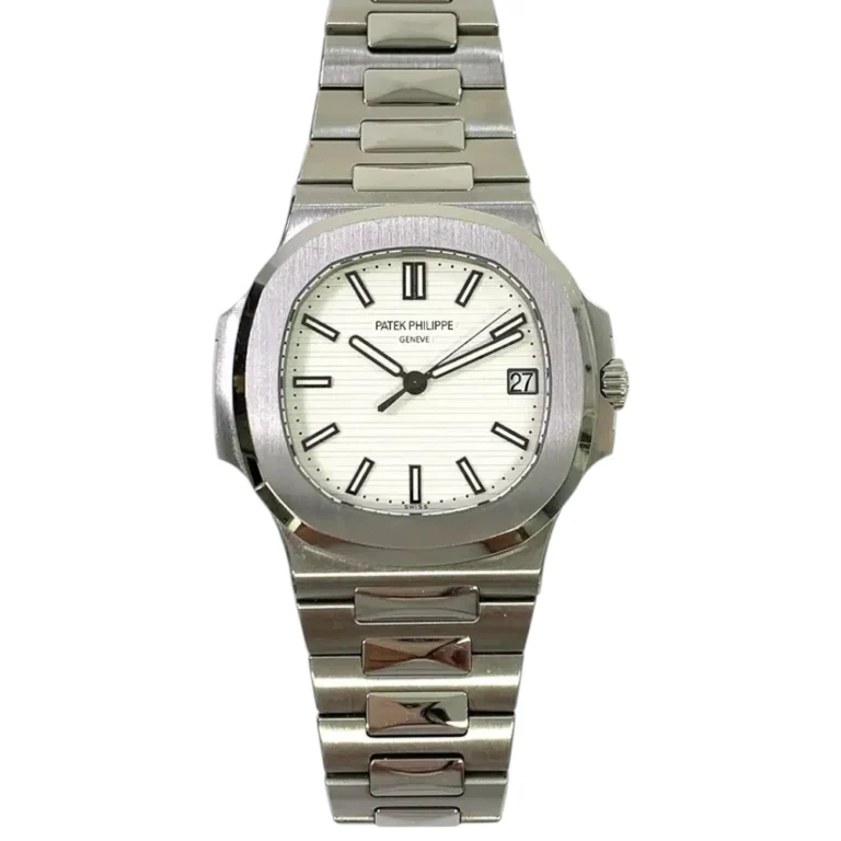 Patek Philippe Nautilus Stainless Steel Watch White Dial Replica