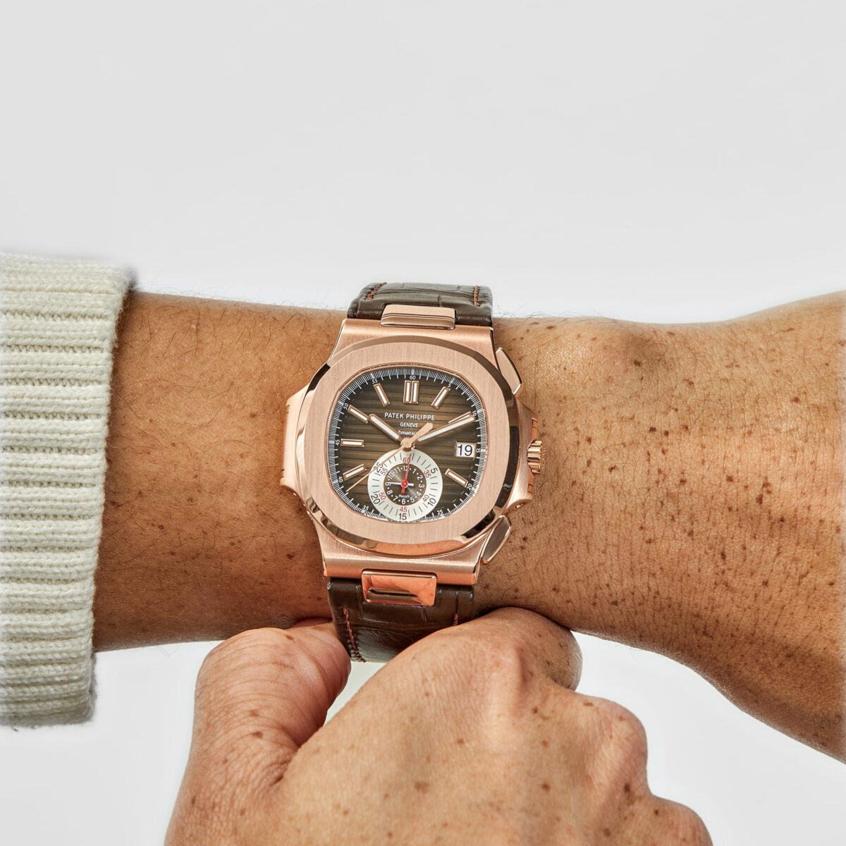 Patek Philippe Nautilus Tiffany & Co Chronograph Date Rose Gold Replica