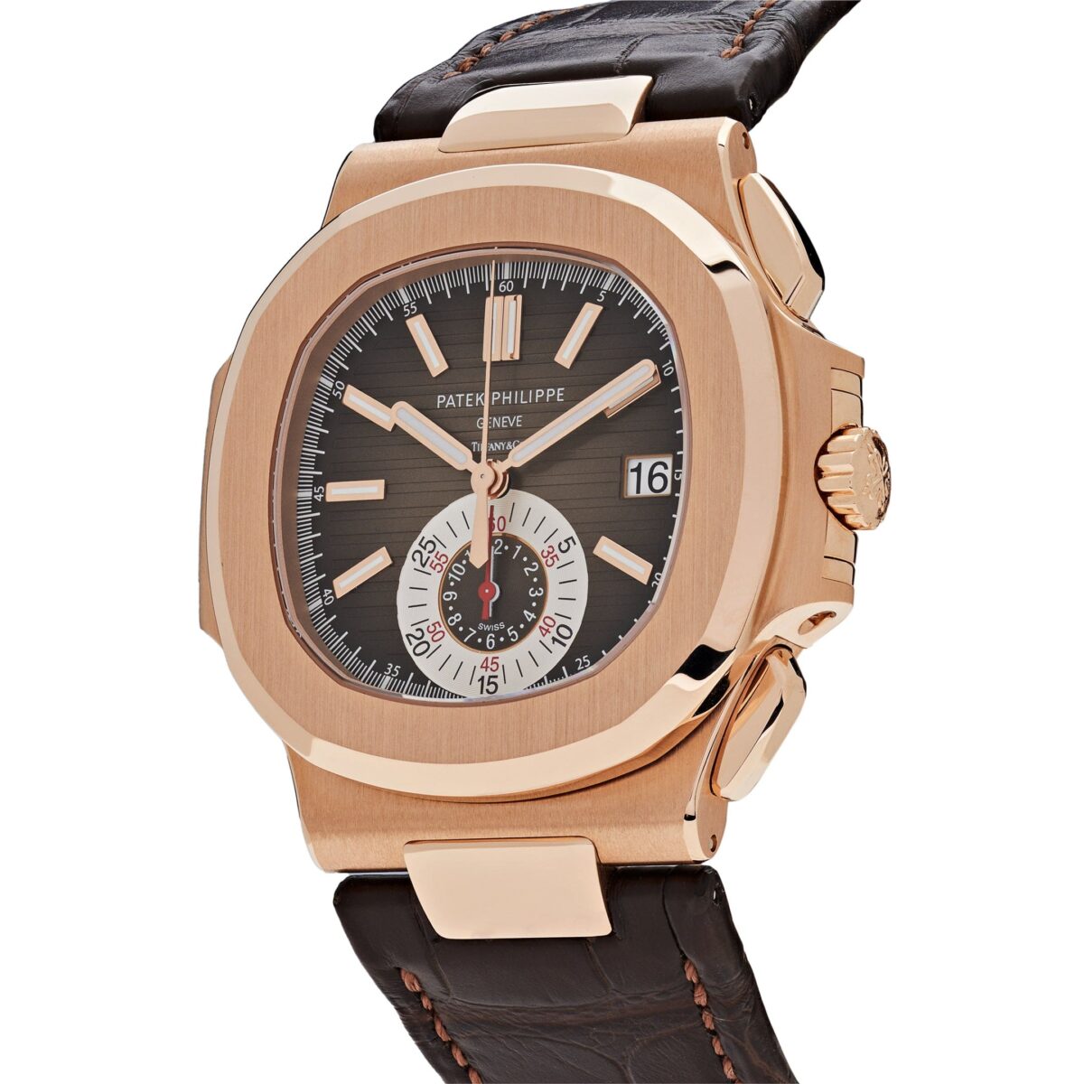 Patek Philippe Nautilus Tiffany & Co Chronograph Date Rose Gold Replica