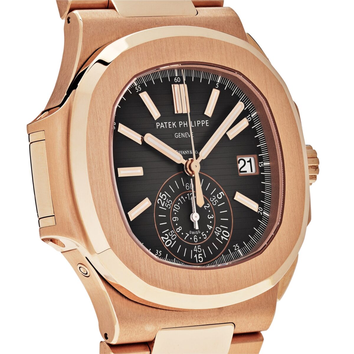 Patek Philippe Nautilus Tiffany & Co. Chronograph Date Rose Gold Replica