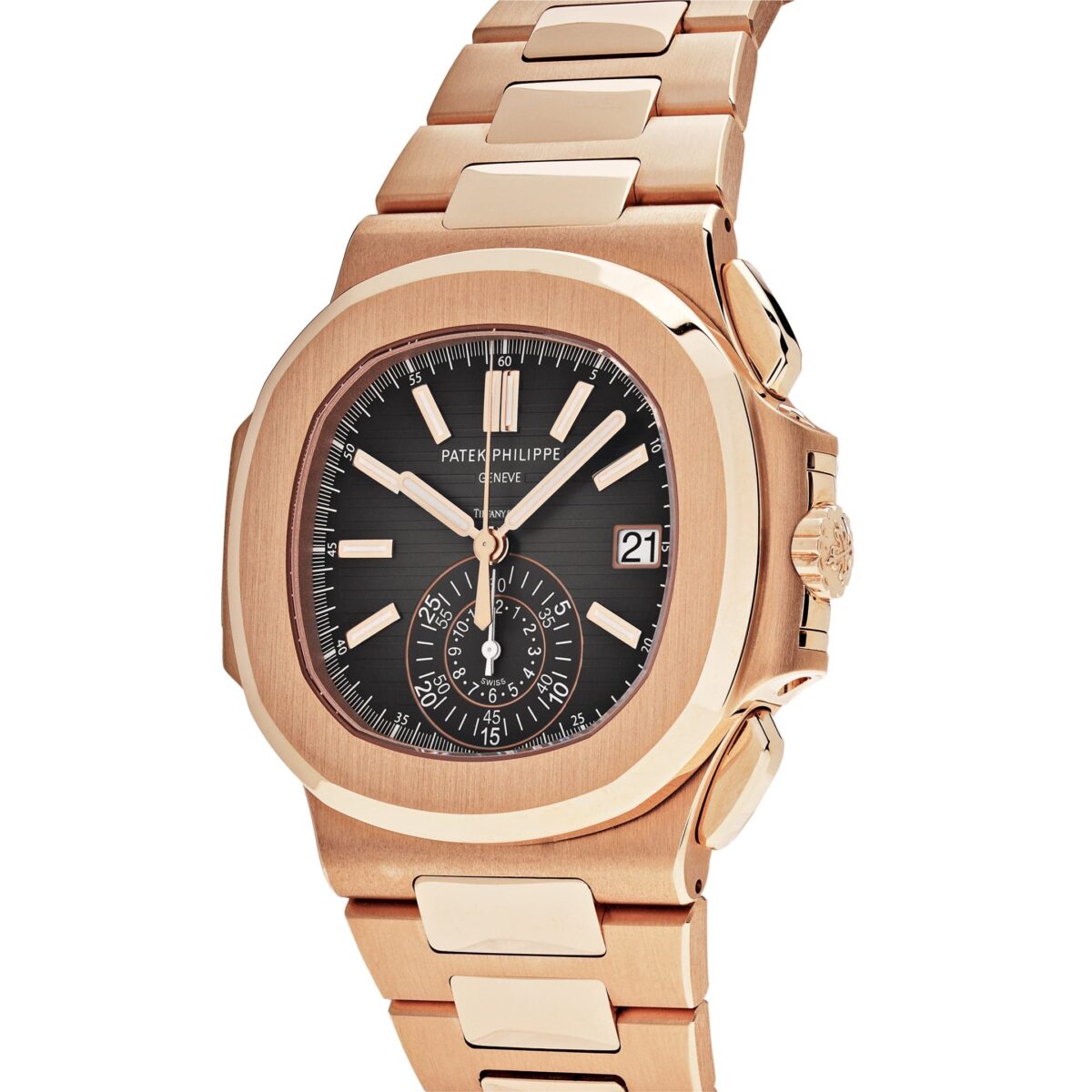 Patek Philippe Nautilus Tiffany & Co. Chronograph Date Rose Gold Replica