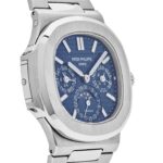 Patek Philippe Nautilus Tiffany & Co. Perpetual Calendar Moon Phases White Gold Blue Dial Replica