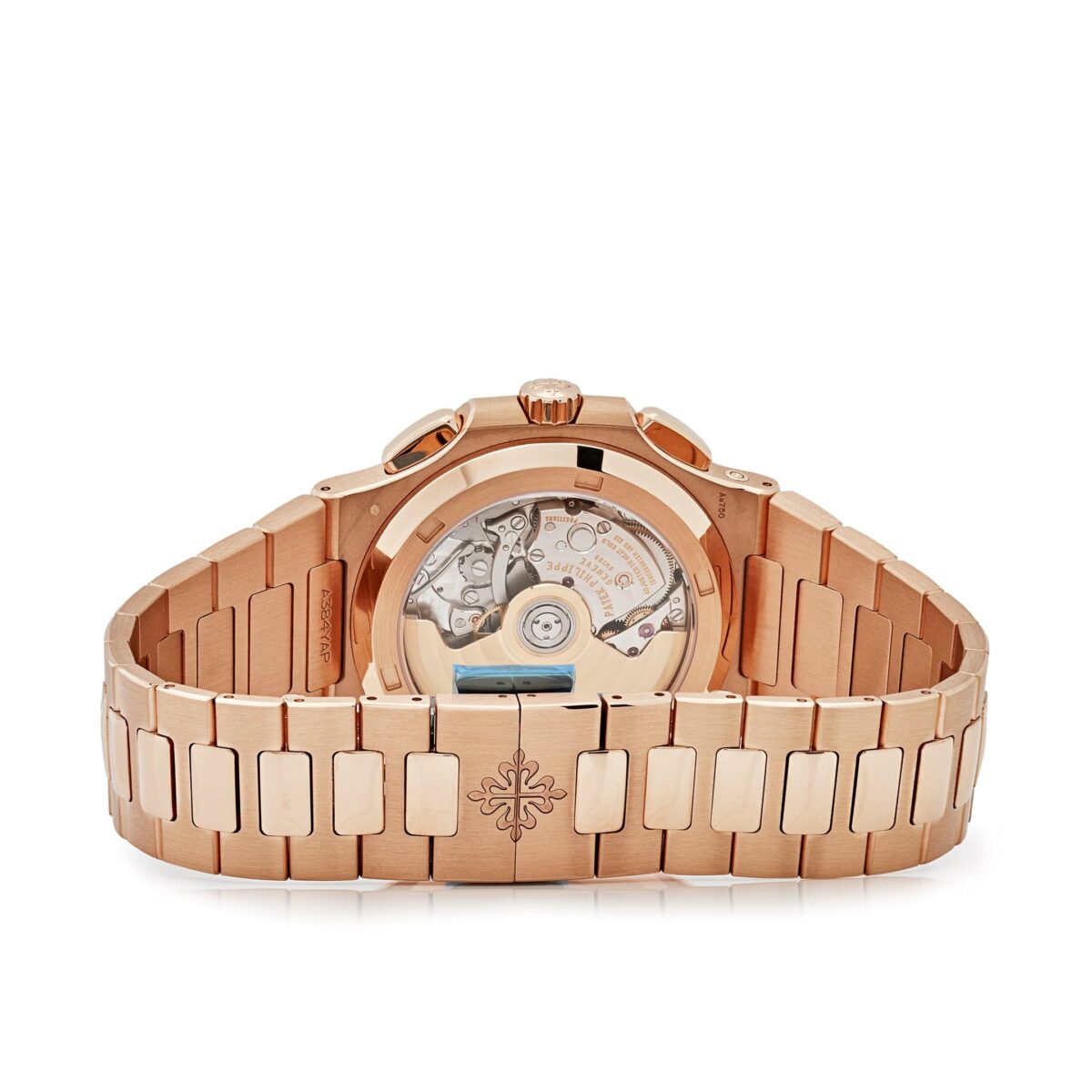 Patek Philippe Nautilus Travel Time Flyback Chronograph Rose Gold Blue Dial Replica
