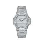 Patek Philippe Nautilus White Gold Diamond Set Replica