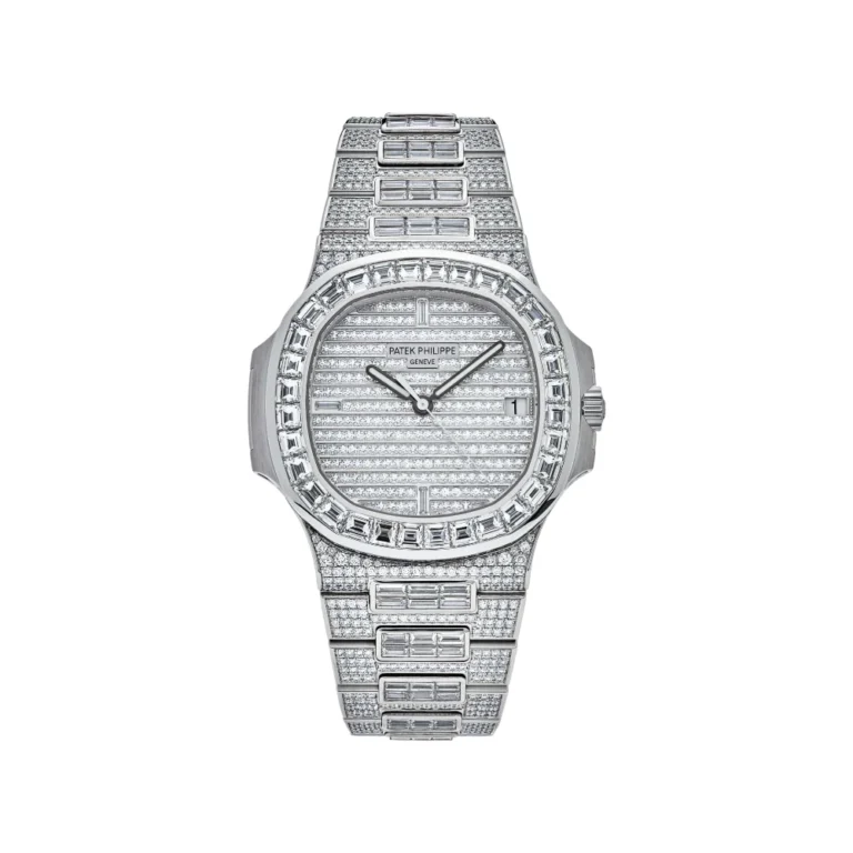 Patek Philippe Nautilus White Gold Diamond Set Replica