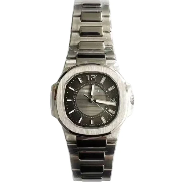 Patek Philippe Nautilus White Gold Grey Dial Watch Replica