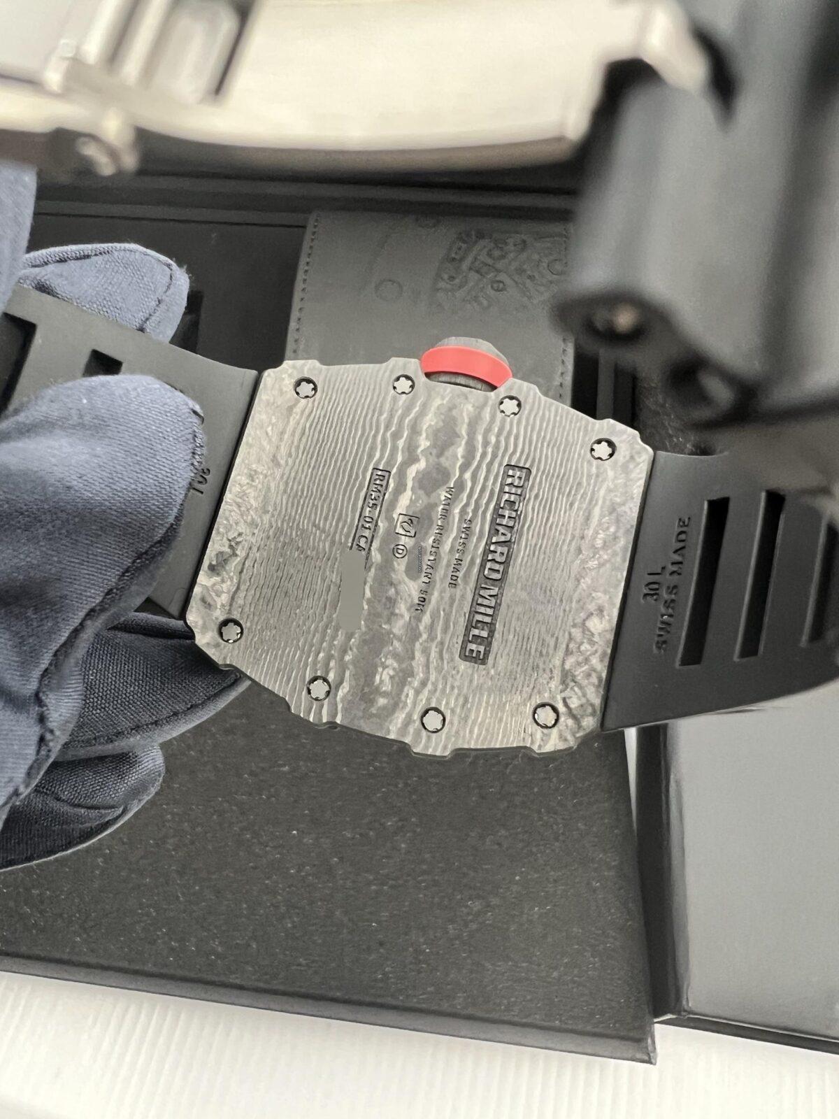 Richard Mille RM 035 Rafael Nadal Black NTPT Carbon TPT Red Crown Replica