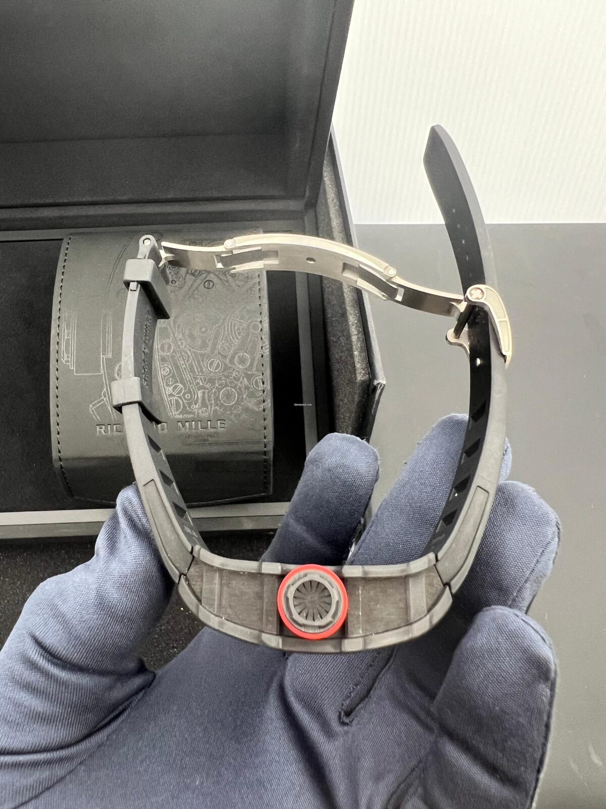 Richard Mille RM 035 Rafael Nadal Black NTPT Carbon TPT Red Crown Replica