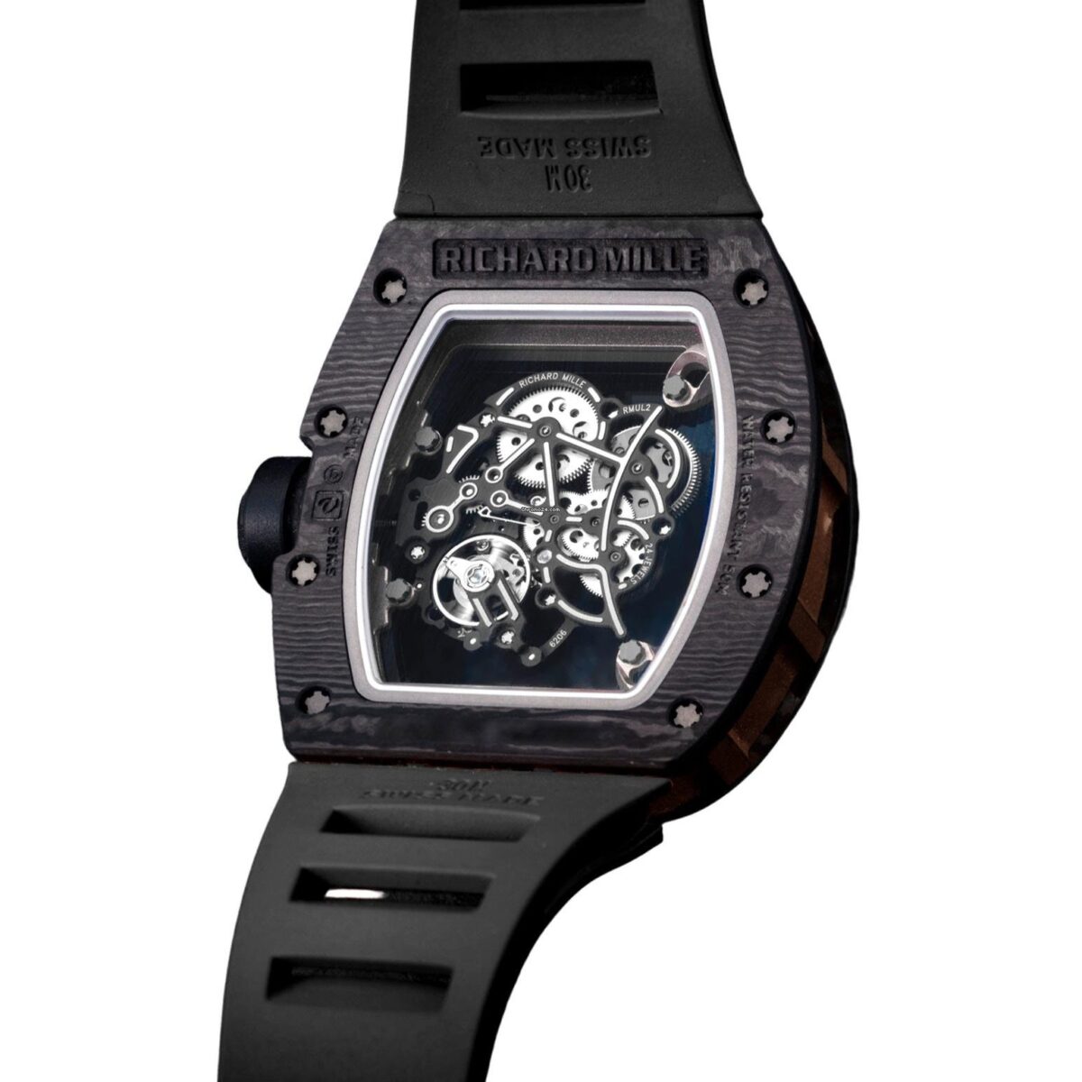 Richard Mille RM 055 Bubba Watson Carbon TPT Rose Gold Diamond Replica