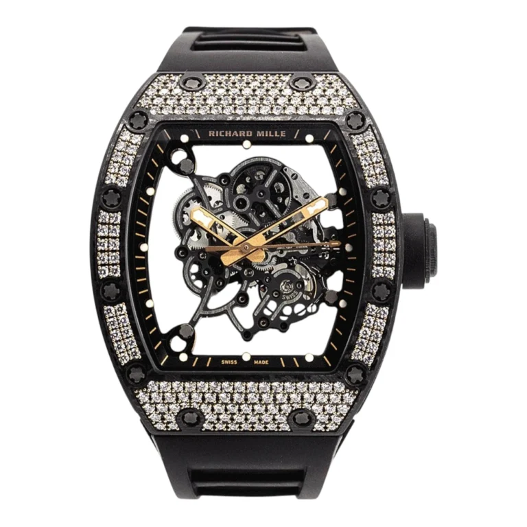 Richard Mille RM 055 Bubba Watson Carbon TPT Rose Gold Diamond Replica