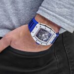 Richard Mille RM 055 Bubba Watson Japan Edition White Ceramic Titanium Blue Replica