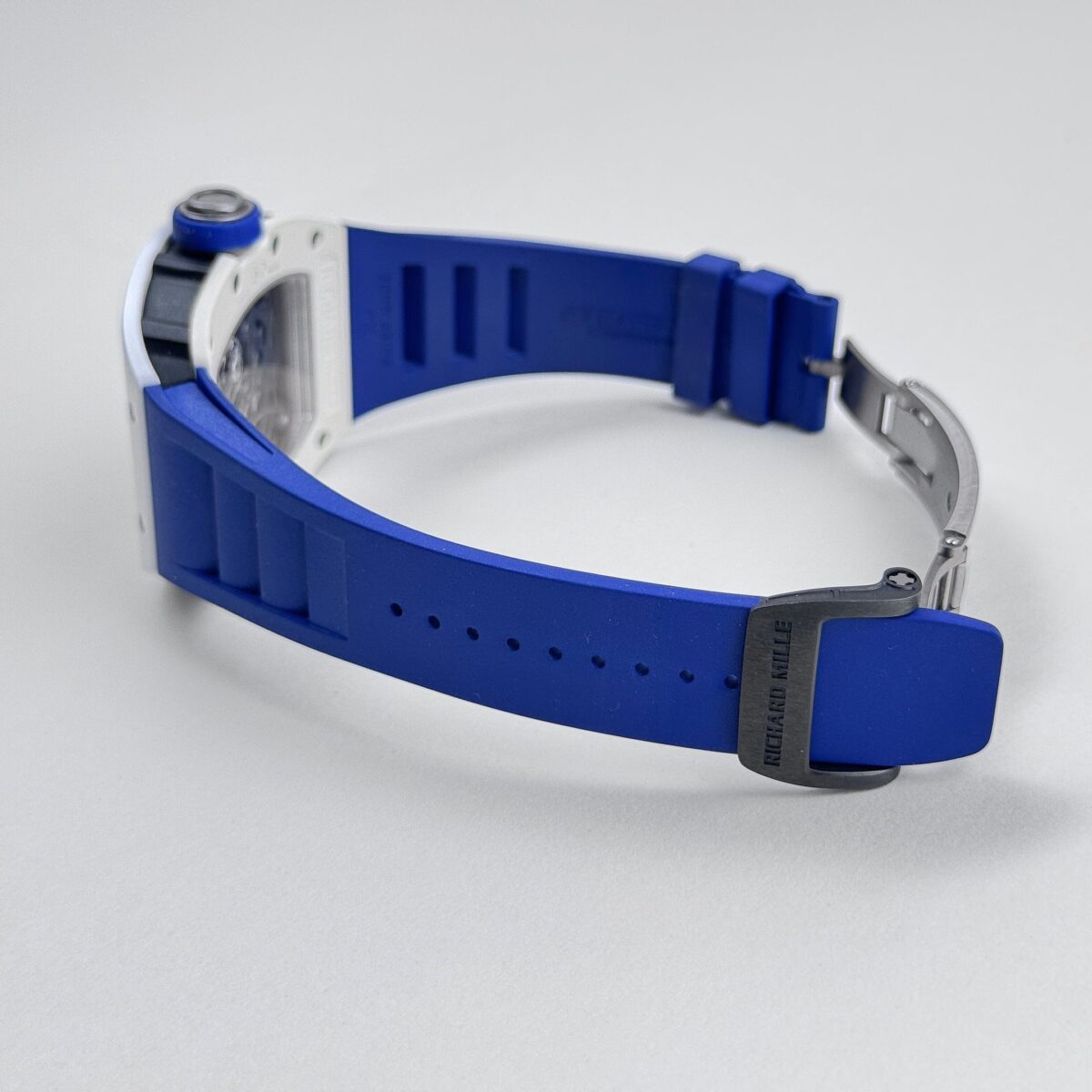 Richard Mille RM 055 Bubba Watson Japan Edition White Ceramic Titanium Blue Replica