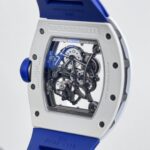 Richard Mille RM 055 Bubba Watson Japan Edition White Ceramic Titanium Blue Replica