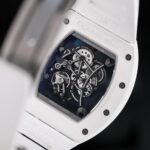 Richard Mille RM 055 Bubba Watson White Ceramic Skeleton Rubber 49.8mm Replica