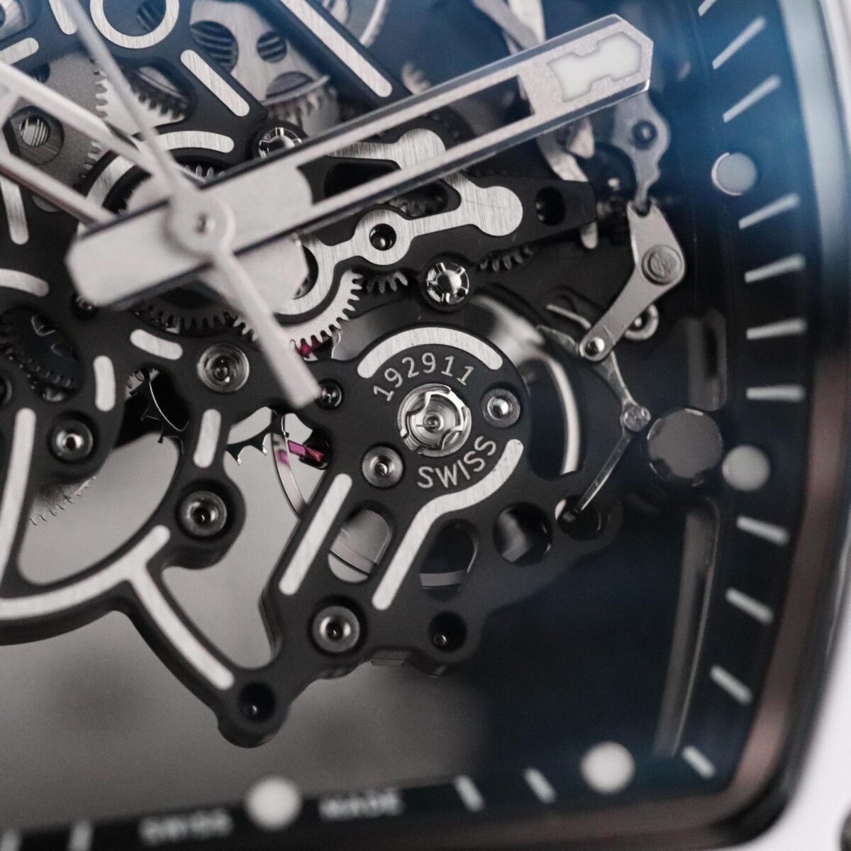 Richard Mille RM 055 Bubba Watson White Ceramic Skeleton Rubber 49.8mm Replica