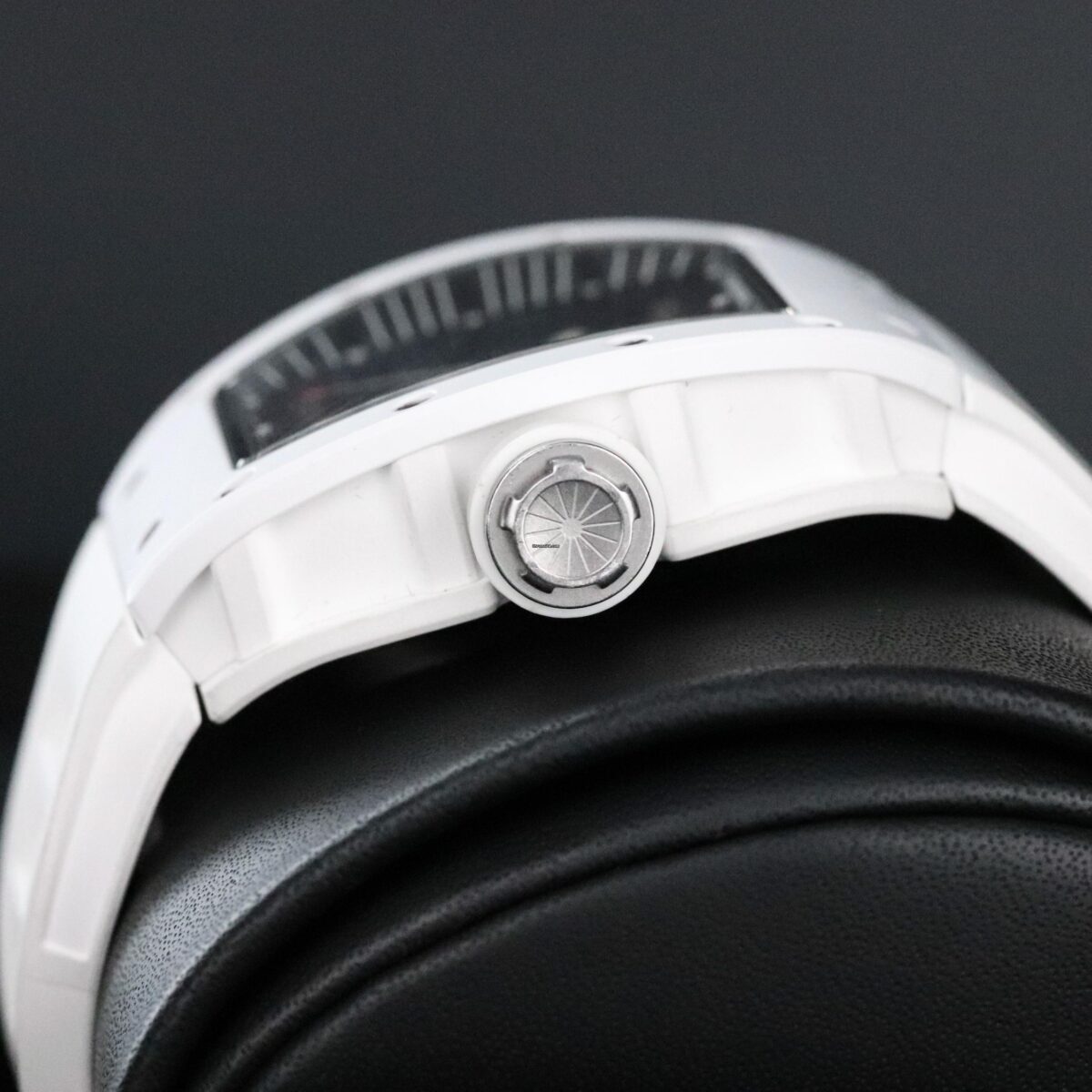 Richard Mille RM 055 Bubba Watson White Ceramic Skeleton Rubber 49.8mm Replica