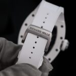 Richard Mille RM 055 Bubba Watson White Ceramic Skeleton Rubber 49.8mm Replica
